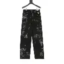 Balenciaga Painted Broken Black Jeans