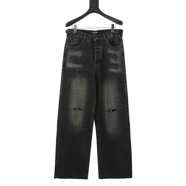 Balenciaga Black Broken Jeans