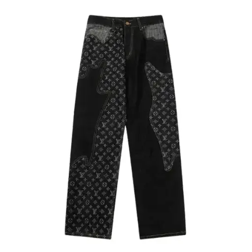 Louis Vuitton Jeans Black Patches