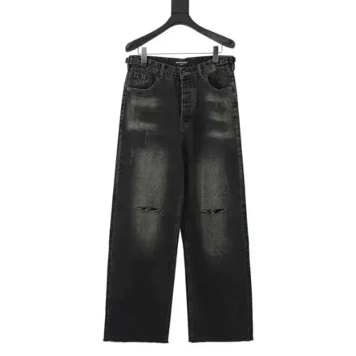 Balenciaga Black Broken Jeans